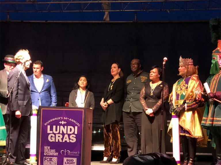 Bret Clesi toasting Rex at the Lundi Gras celebration this year. Other Consular Corps Members in attendance were Cecilia Kjellgren (Sweden), Robert Romero (The Philippines), and David Schulingkamp (Brazil). My thanks to Cecelia, Robert, and David for joining me there to represent the Consular Corps at this very public and important event in New Orleans.